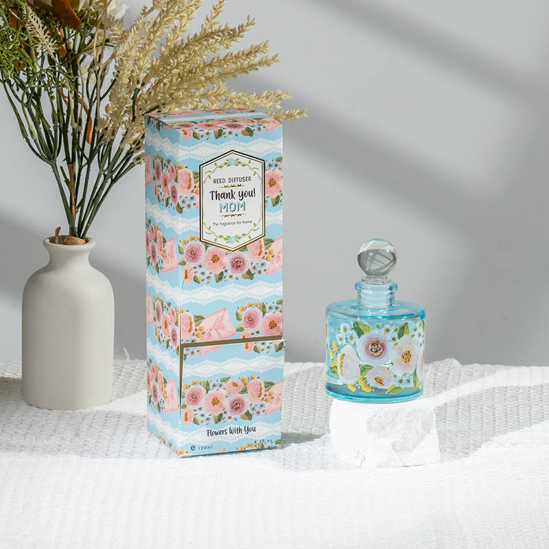 어머니날 우아한 둥근 유리병 리드 디퓨저