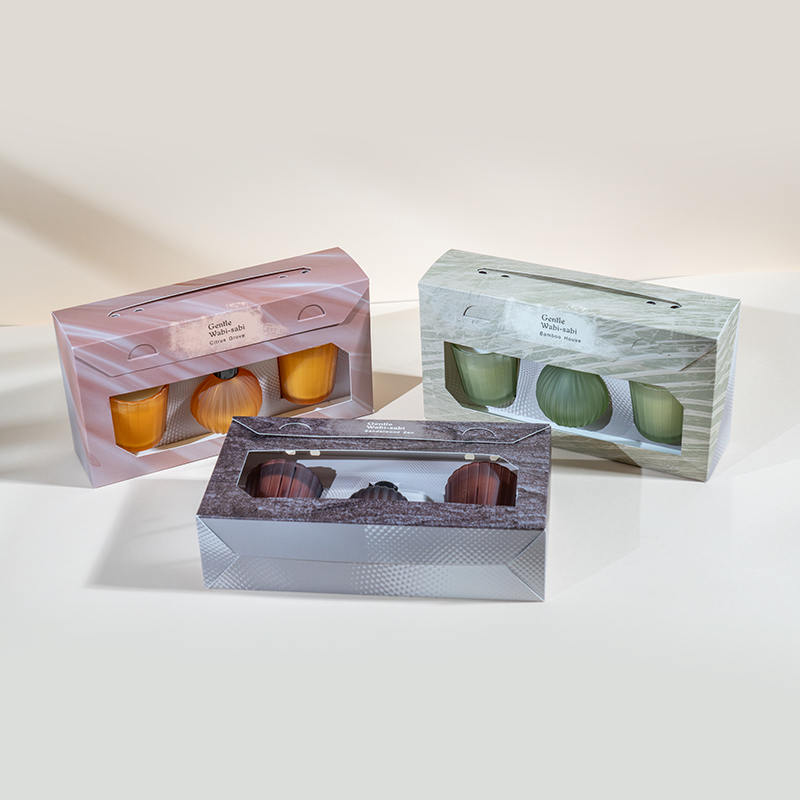 세로 줄무늬 작은 안경 향초 X2 세로 줄무늬 작은 전구 휘발성 리드 디퓨저 병