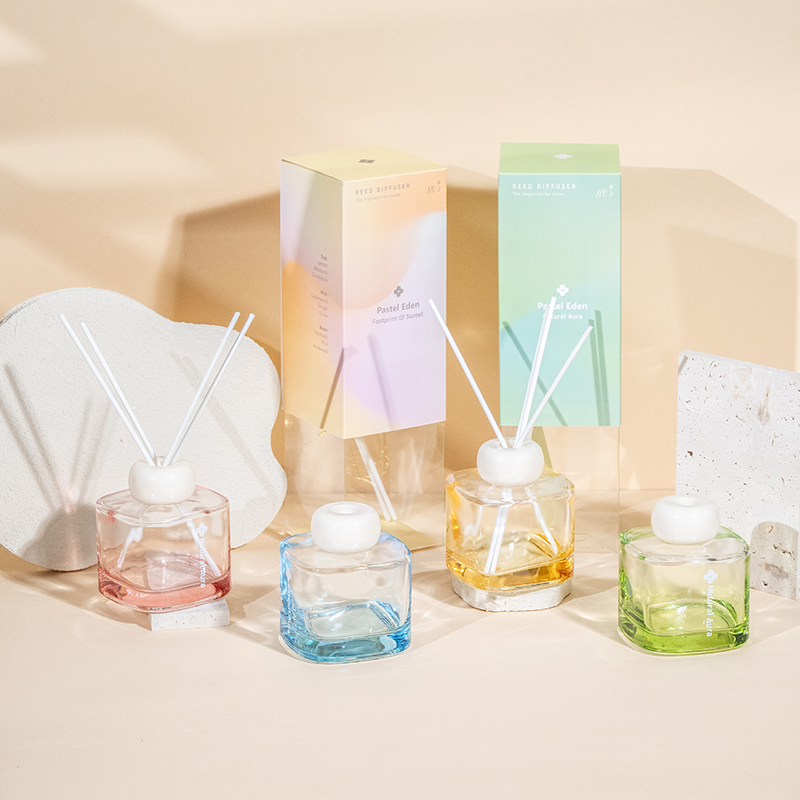 사각 투명 유리 향수병 리드 디퓨저 - 아로마 디퓨저 공장