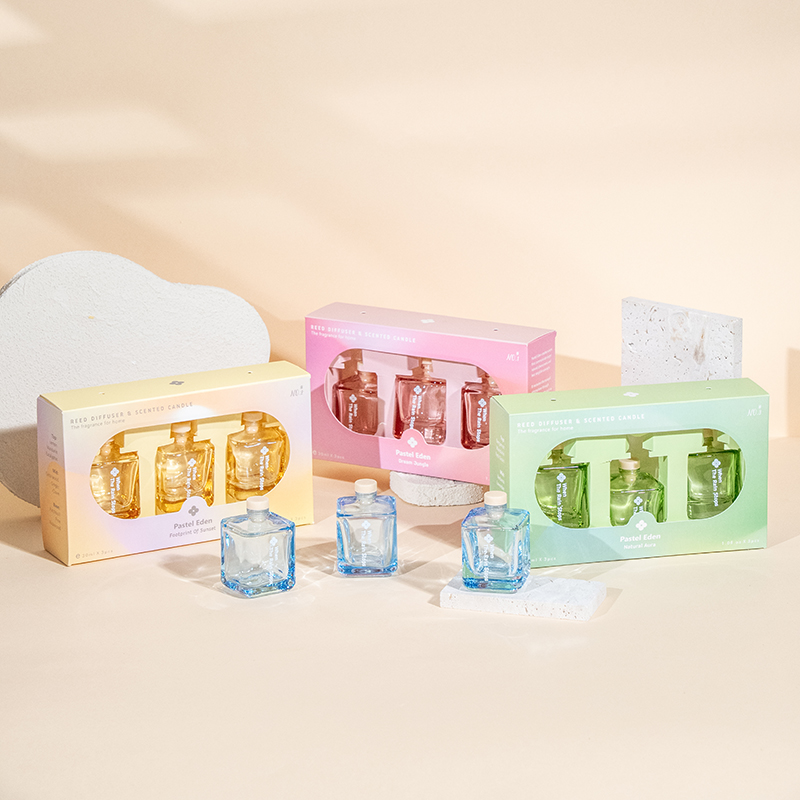 3PCS 사각 병 리드 디퓨저 세트-3PCS 아로마 세트