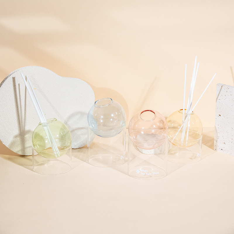 투명유리 베이스, 유리볼형 리드 디퓨저 스타일링 아로마테라피