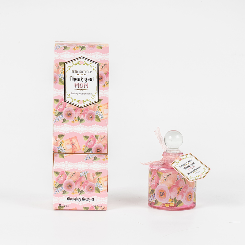 어머니날 우아한 둥근 유리병 리드 디퓨저