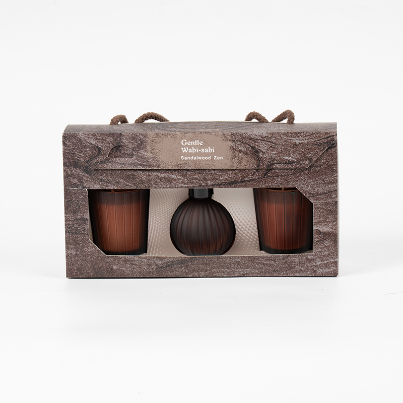 세로 줄무늬 작은 안경 향초 X2 세로 줄무늬 작은 전구 휘발성 리드 디퓨저 병