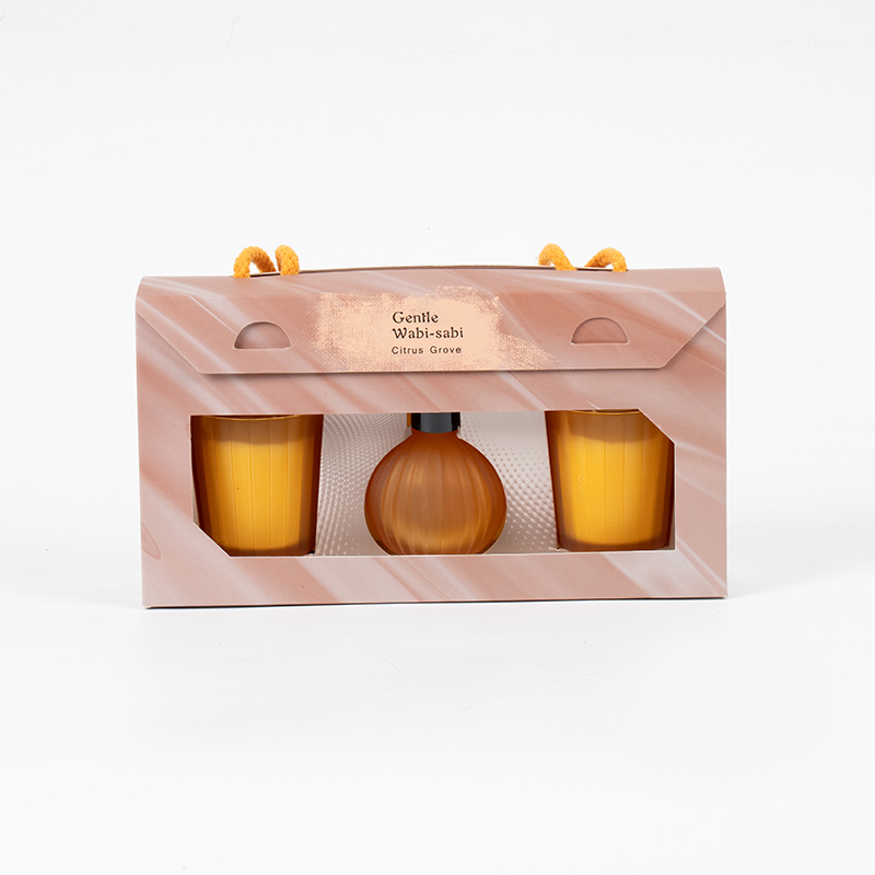 세로 줄무늬 작은 안경 향초 X2 세로 줄무늬 작은 전구 휘발성 리드 디퓨저 병